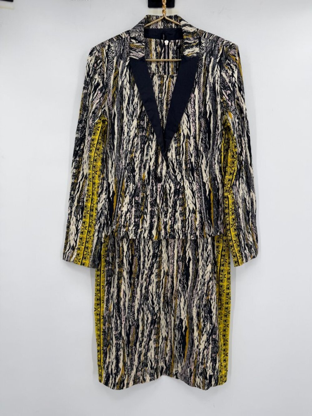 W118 Walter Baker 2 Piece Dress & Blazer Set Sheath Abstract Print Sleeveless L
